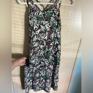 Patagonia Morning Glory Geometric Print Tank Top & Mini Skirt Stretch Small